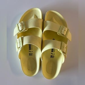 Neon yellow Arizona Birkenstocks EVA - size 7-7.5
